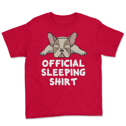 Funny Frenchie Dog Lover French Bulldog Official Sleeping graphic - Red