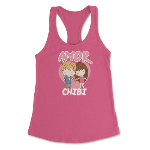 Amor Chibi Anime Couple Humor Women's Racerback Tank