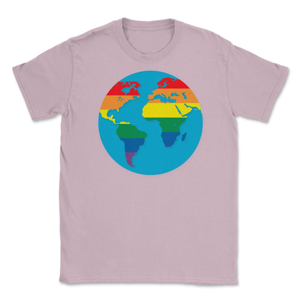 Pride Rainbow World Colorful Globe Gift print Unisex T-Shirt