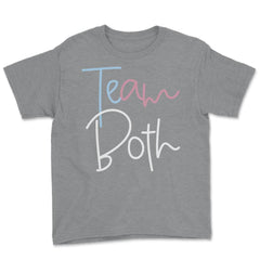 Funny Team Both Healthy Baby Pink Or Blue Gender Reveal design Youth - Grey Heather