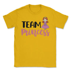Funny Gender Reveal Announcement Team Princess Baby Girl graphic - Gold