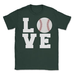 Funny Baseball Love Mom Dad Coach Player Athlete Sport design Unisex - Forest Green