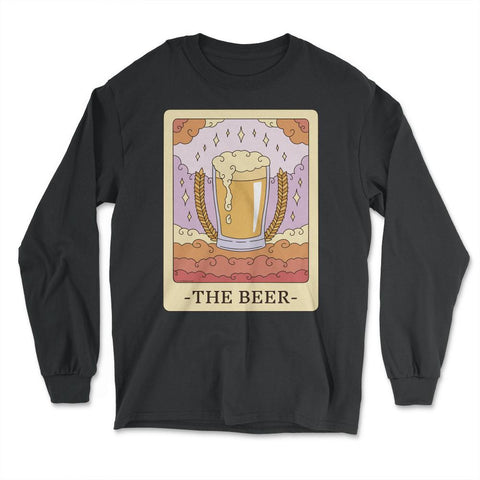 The Beer Foodie Tarot Card Beer Lover Fortune Teller graphic - Long Sleeve T-Shirt - Black