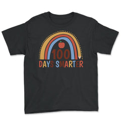 100 Days Smarter 100 Days of School Boho Rainbow Costume product - Youth Tee - Black