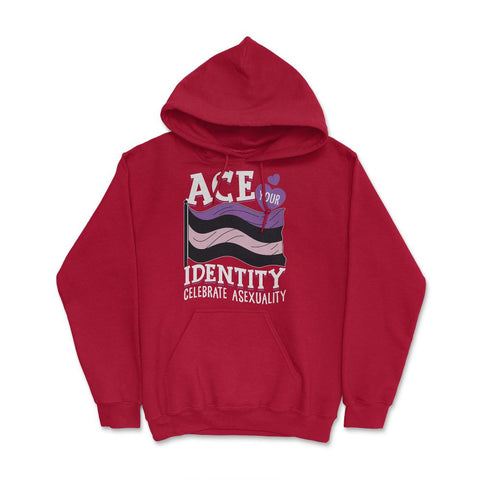 Asexual Ace Your Identity Celebrate Asexuality print Hoodie - Red