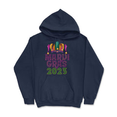Mardi Gras Jester Hat 2023 Fat Tuesday Celebration design - Hoodie - Navy