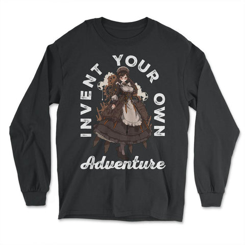 Steampunk Invent Your Own Adventure Steampunk Anime Girl product - Long Sleeve T-Shirt - Black