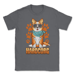 Hardcorg Corgi Pun Funny Corgi Dog With Sunglasses Pun product Unisex - Smoke Grey