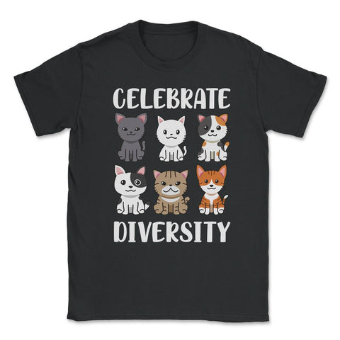 Funny Celebrate Diversity Cat Breeds Owner Of Cats Pets graphic - Black