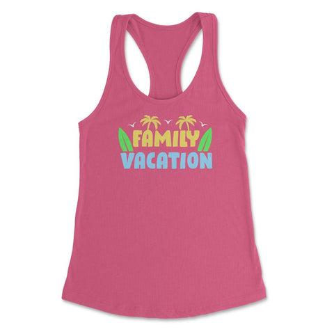 Family Vacation Tropical Beach Matching Reunion Gathering graphic - Hot Pink