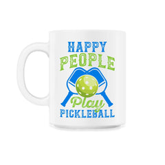 Pickleball Happy People Play Pickleball product - 11oz Mug - White
