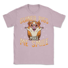 Guinea Pigs Make Me Smile Funny and Cute Cavy Lovers Gift  graphic - Light Pink