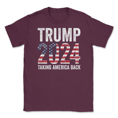 Donald Trump 2024 Take America Back Election 47th President print - Maroon
