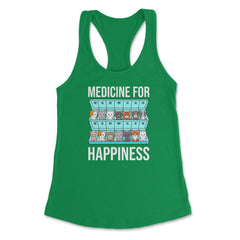 Funny Cat Lover Pet Owner Medicine For Happiness Humor graphic - Kelly Green