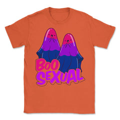 Boo Sexual Bisexual Ghost Pair Pun for Halloween print Unisex T-Shirt - Orange
