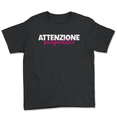 ATTENZIONE PICKPOCKET!!! Trendy Text Duo Design product - Youth Tee - Black