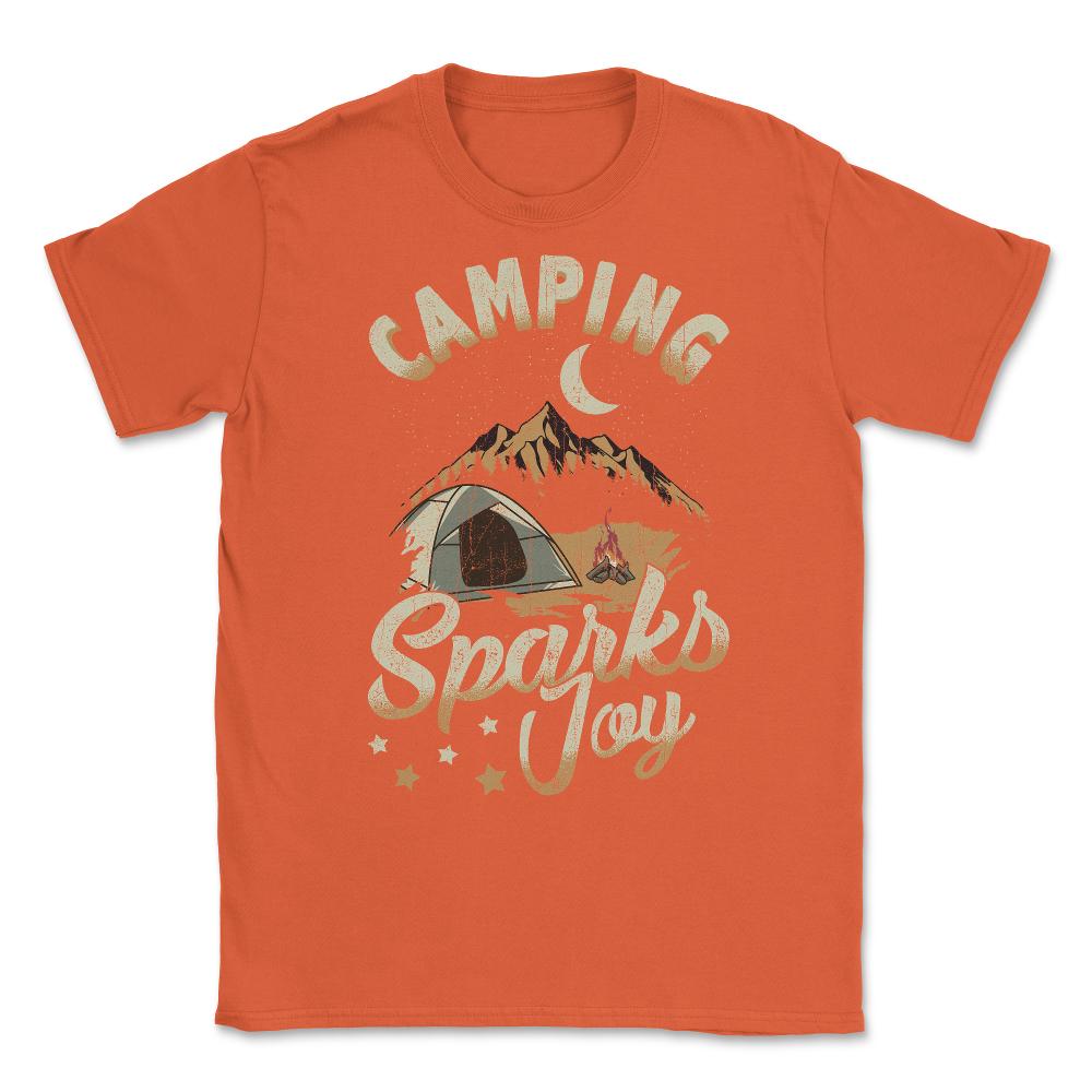 Camping Sparks Joy Bonfire Mountains Nature Outdoor print Unisex - Orange