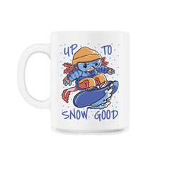 Axolotl Up to Snow Good Pun Snowboarding Axolotl product - 11oz Mug - White