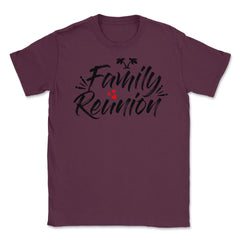 Family Reunion Beach Tropical Vacation Gathering Relatives print - Maroon
