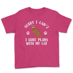 Funny Sorry I Can't I Have Plans With My Cat Pet Owner Gag design - Heliconia