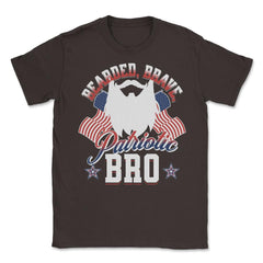 Bearded, Brave, Patriotic Bro 4th of July Independence Day print - Brown
