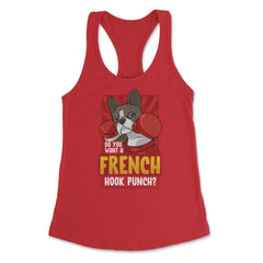 French Bulldog Boxing Do You Want a French Hook Punch? print Women's - Red