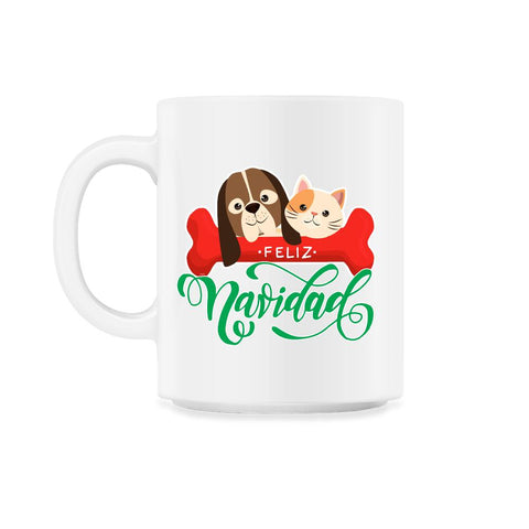 Pet Lovers Felíz Navidad Funny T-Shirt Tee Gift 11oz Mug
