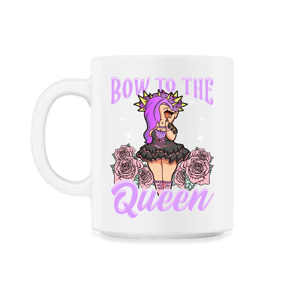 Kawaii Pastel Goth Chibi Anime Girl Bow To The Queen graphic 11oz Mug