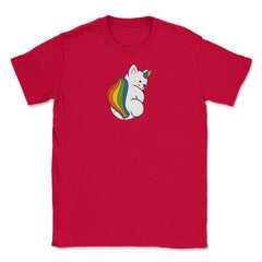 Rainbow Pride Flag Fantasy Creature Gay product Unisex T-Shirt - Red