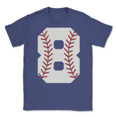 Funny 8th Birthday Baseball Eight Years Old Baseball Lover design - Purple