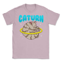 Caturn Cat in Space Planet Saturn Kitty Funny Design design Unisex - Light Pink