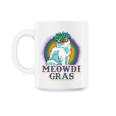 Mardi Gras Meowdi Gras Cat with mask Funny Gift print 11oz Mug