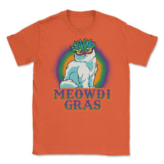 Mardi Gras Meowdi Gras Cat with mask Funny Gift print Unisex T-Shirt
