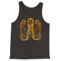 Steampunk Gears Female Boots - Unique Style For The Bold graphic - Tank Top - Black