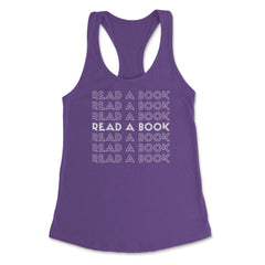 Funny Read A Book Librarian Bookworm Reading Lover print Women's - Purple