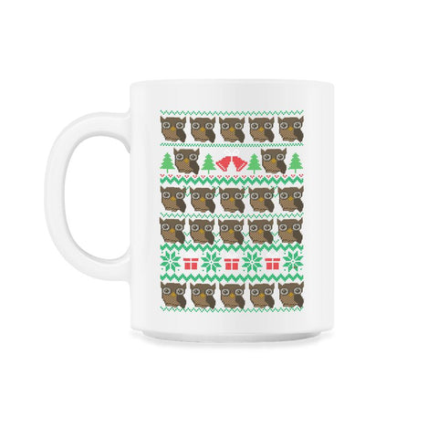 Owl-gly XMAS T-Shirt Owl Cute Funny Humor Tee Gift 11oz Mug