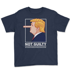 “Not Guilty” Funny anti-Trump Political Humor anti-Trump graphic - Navy