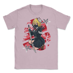 School Girl Ninja Japanese Aesthetic For Anime & Ninja Lover graphic - Light Pink