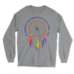 Dreamcatcher Native American Tribal Native Americans graphic - Long Sleeve T-Shirt - Grey Heather
