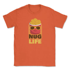 Nug Life Kawaii Chicken Nuggets Bucket Character Hilarious print - Orange