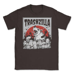 Trashzilla Funny Possum Lover Trash Animal Possum Pun graphic Unisex - Brown