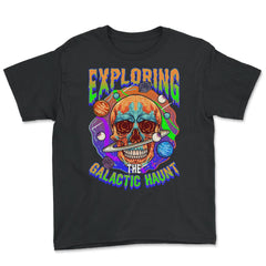 Exploring The Galactic Haunt Space Skull Design product - Youth Tee - Black