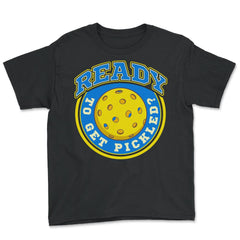 Pickleball Ready To Get Pickled? Pickleball graphic - Youth Tee - Black