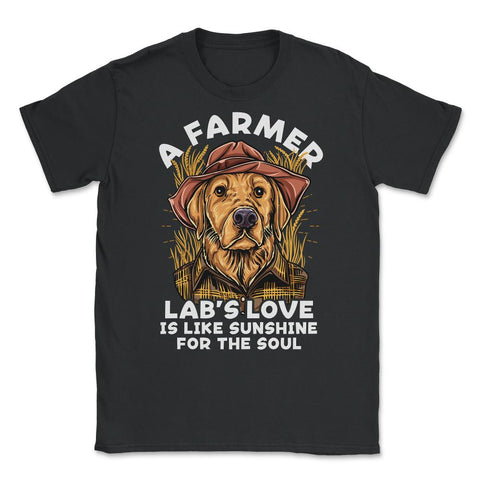 Labrador Farmer Lab’s Dog in Farmer Outfit Labrador design Unisex - Black