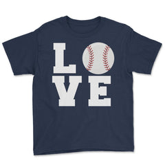 Funny Baseball Love Mom Dad Coach Player Athlete Sport design Youth - Navy