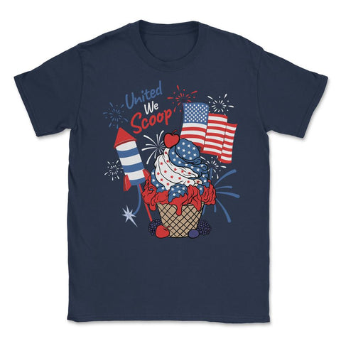 Patriotic Ice Cream Cup American Flag Independence Day print Unisex - Navy