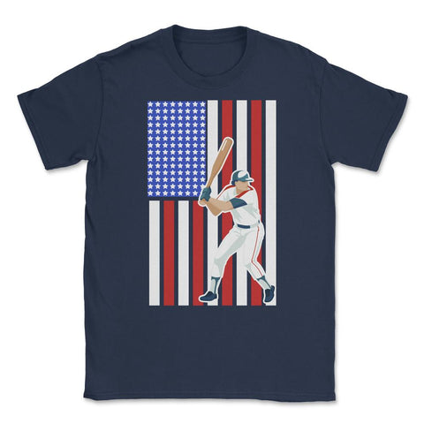 Funny Baseball Batter Hitter USA American Flag Patriotic product - Navy