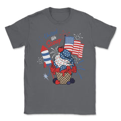 Patriotic Ice Cream Cup American Flag Independence Day print Unisex - Smoke Grey