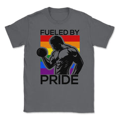Fueled by Pride Gay Pride Iron Guy2 Gift product Unisex T-Shirt - Smoke Grey