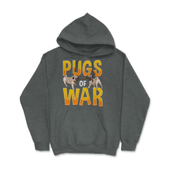Funny Pug of War Pun Tug of War Dog design Hoodie - Dark Grey Heather